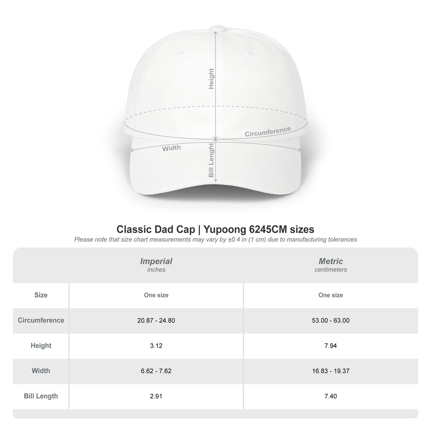 Signature Dad Hat - White Text