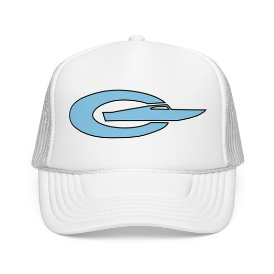 Monogram Trucker Hat - Baby Blue