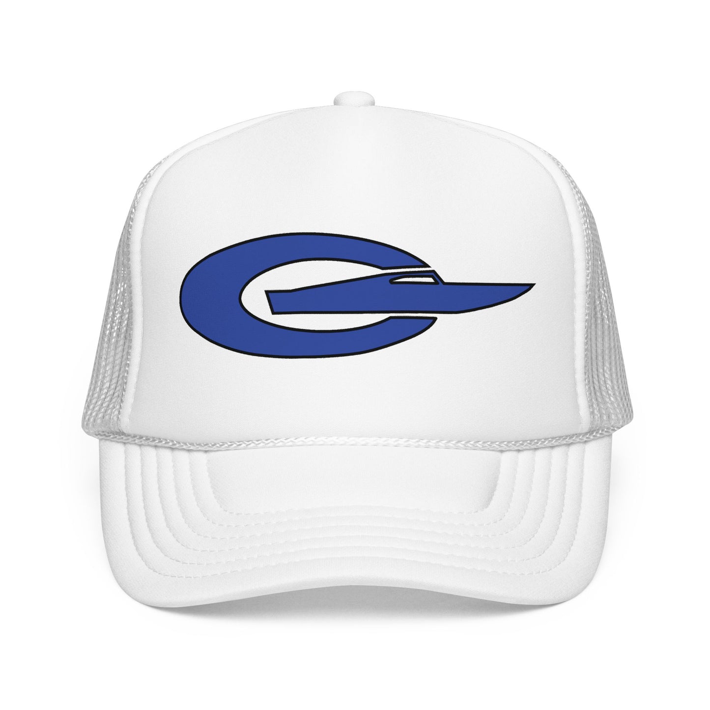 Monogram Trucker Hat - Deep Blue