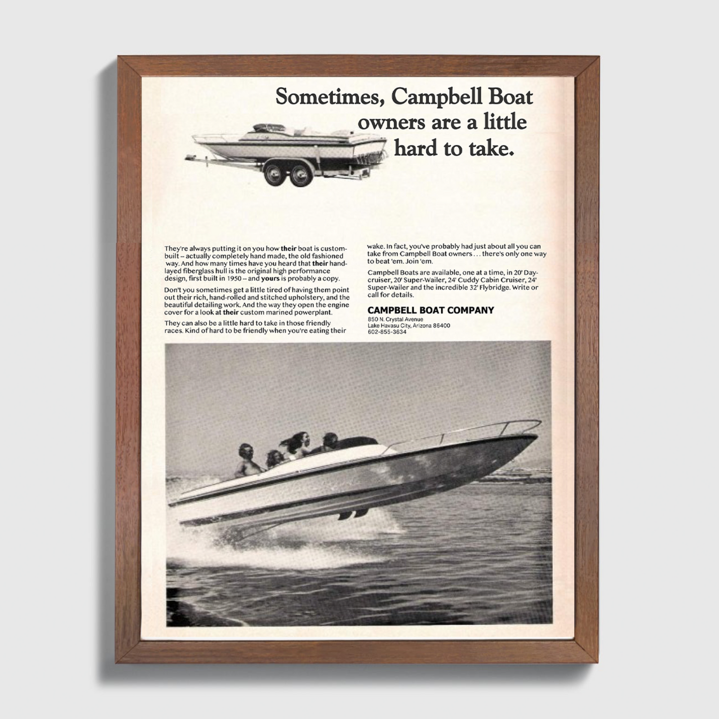 “Campbell Owners” Framed Ad (10x13”)