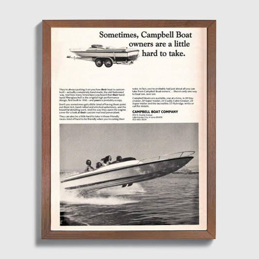 “Campbell Owners” Framed Ad (10x13”)